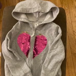 Carter’s fall flip-sequin zip hoodie